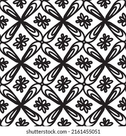 Ilustración vectorial Patrón de dibujo geométrico abstracto y sin costura.