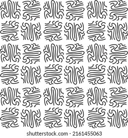 Vector illustration Seamless abstract geometric hand drawn pattern.