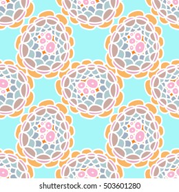 Vector illustration, seamless abstract hand drawn pattern for greeting card, wrapping, textile, background.