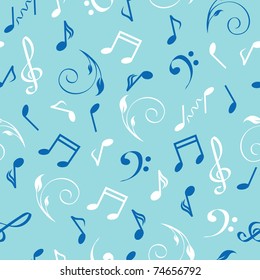 vector illustration of a seamless abstract musical background.