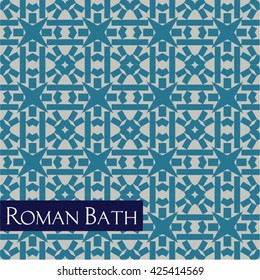 Vector illustration of seamless antique Roman mosaic pattern 