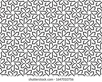 Vektorillustration-Illustration eines nahtlosen arabischen Geometrischen Musters in Schwarz