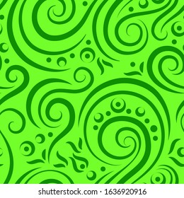 Vector illustration. Seamless background with abstract plants. EPS 8