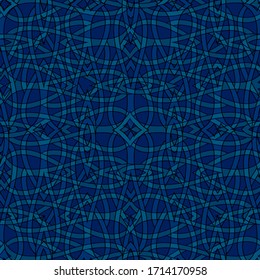 Vector illustration of a seamless background of blue color with a pattern