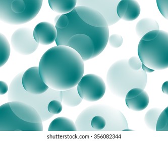 Vector illustration of seamless background of bubbles 