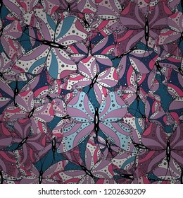 Vector illustration. Seamless background of colorful butterflies. Perfect for textile, wallpapers, web page backgrounds, surface textures.