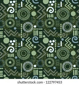 vector illustration seamless background in ethnic style