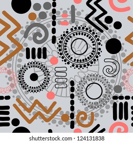 vector illustration seamless background in ethnic style