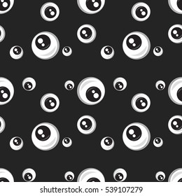 Vector illustration of the seamless background with eyes.