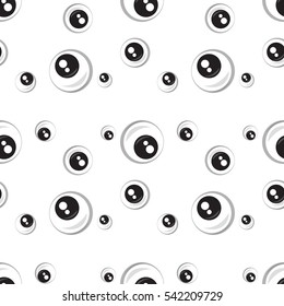 Vector illustration of the seamless background with eyes.