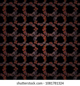 Vector illustration. Seamless background floral pattern. Abstract flowers in red, pink and brown colors.