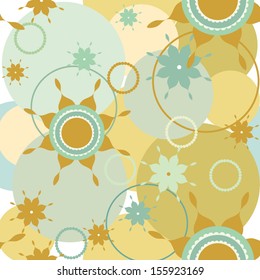 Vector illustration of a seamless background, floral theme
