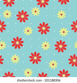 Vector illustration of a seamless background, floral theme