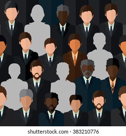 Vector  illustration or seamless background  . A men. Some depicted the silhouettes, it illustrates the social problems (viral infection, drug abuse, illiteracy, disease, unemployment and so on) svg