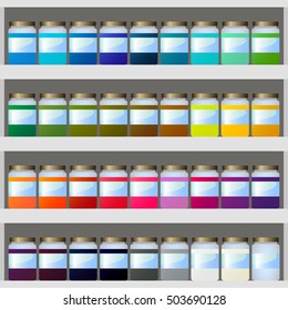 vector illustration seamless background paint jar