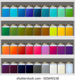 Vector Illustration Seamless Background Paint Jar