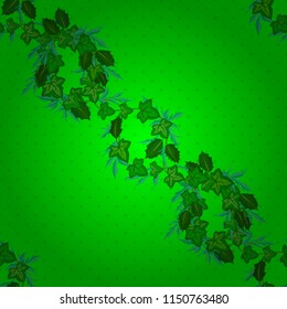 Vector illustration. Seamless background pattern with tropical flowers and leaves in green colors.