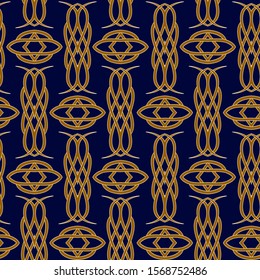 Vector illustration of a seamless background pattern of repetitive elements in the classic style of the Vikings and Scandinavian ornaments