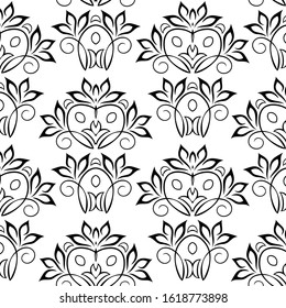 Vector illustration of a seamless background pattern allover decorative in a classical style