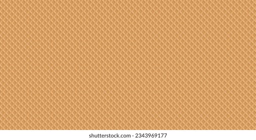 Vector illustration Seamless background pattern texture wafer waffle. Ice cream cone vector texture.