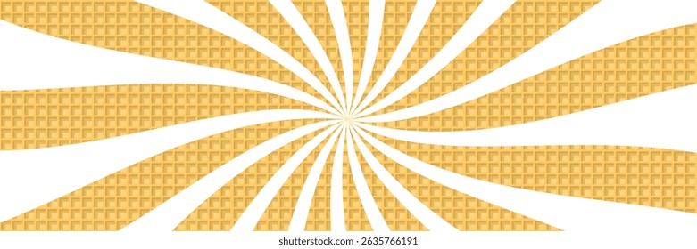 Ilustração de vetor Wafer de textura de padrão de fundo sem costura. Textura de vetor de cone de sorvete.