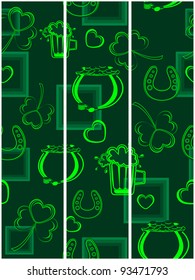 vector illustration of a  seamless background or tags for st. Patrick's day.