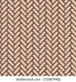 Vector illustration seamless background weave fabric macro large image of the material's threads weaving oblique