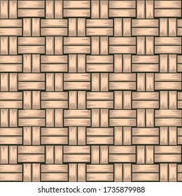 Vector illustration of a seamless background of woven fabric macro close image of filaments of material double weave