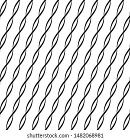 Vector illustration of seamless black and white geometric pattern
