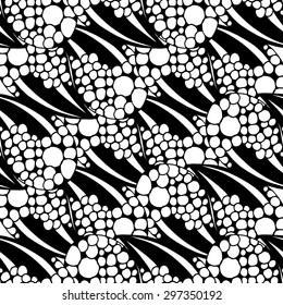 Vector illustration of seamless black and white geometric pattern