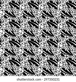 Vector illustration of seamless black and white geometric pattern