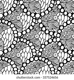 Vector illustration of seamless black and white geometric pattern