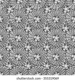 Vector illustration of seamless black and white geometric pattern
