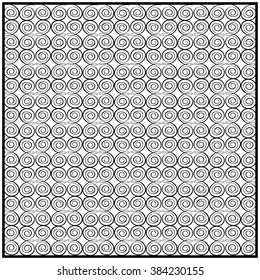 Vector illustration of seamless black and white pattern