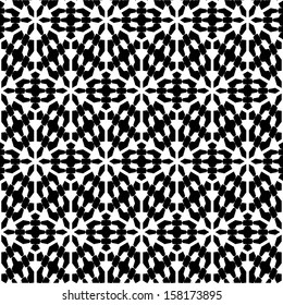 Ilustración vectorial de un patrón geométrico en blanco y negro sin fisuras. Patrón de formas geométricas sin foco. Fondo vectorial geométrico.