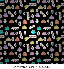 Vector illustration. Seamless business pattern. Bitcoin growth concept. On black, white and neutral colored background. Bitcoin revenue illustration.
