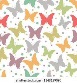 vector illustration of seamless butterfly background.eps 10
