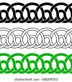 vector illustration of seamless celtic ornaments