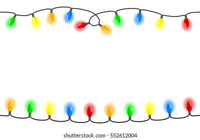 vector illustration of seamless chains of lights