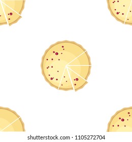 Vector illustration of seamless cheesecake pattern