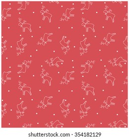 Vector illustration of a seamless christmas and new year festive background for decorations or gift paper