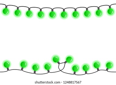 vector illustration of seamless colorful chains of lights