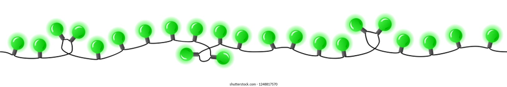 vector illustration of seamless colorful chains of lights