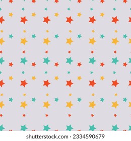 vector illustration of seamless colorful stars background