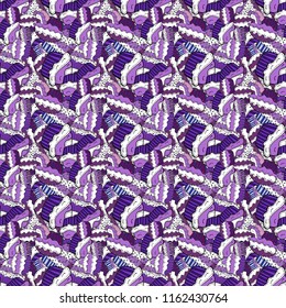 Vector illustration. Seamless with cupcake. Wrapping paper. For food poster design on violet, white and black.