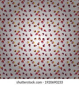 Vector illustration. Seamless with cupcake. Wrapping paper. For food poster design on purple, white and orange.