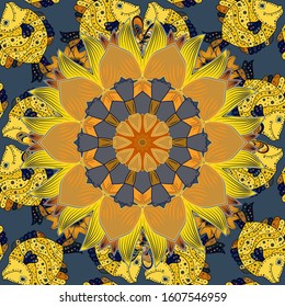 Vector illustration. Seamless. Cute Floral pattern in the small flower.