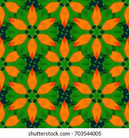 Vector illustration. Seamless. Cute Floral pattern in the small flower.