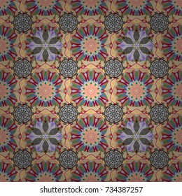 Vector illustration. Seamless. Cute Floral pattern in the small flower.