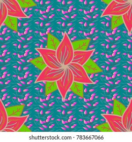 Vector illustration. Seamless. Cute Floral pattern in the small flower.